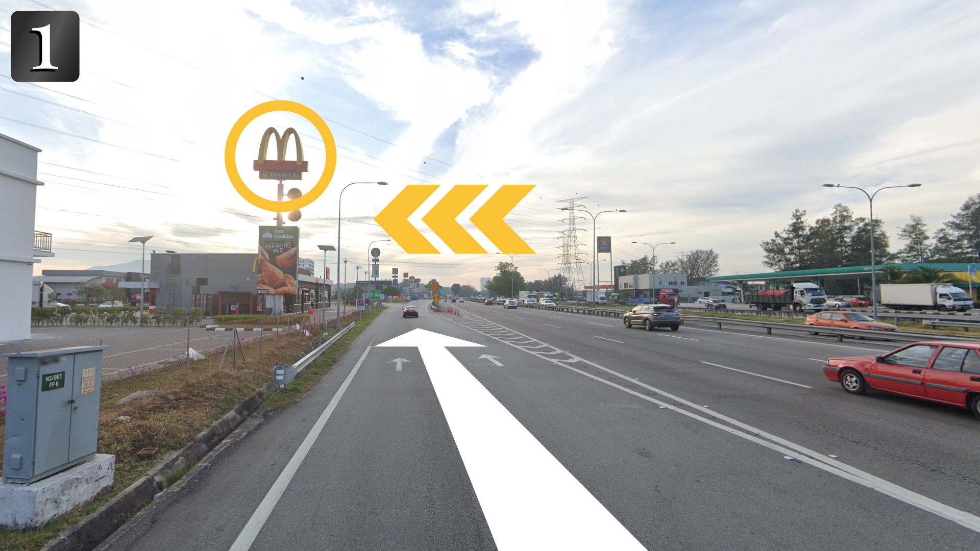 Stay left lane on Mcd.